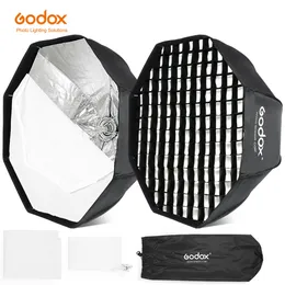 Bowens Mount Studio Flash Softbox için petek ızgaralı godox SB-IU 80cm 95cm Taşınabilir Sekizgen Şemsiye Softbox