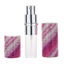 Storage Bottles 10ml Mini Spray Diamond Glass Refillable Crystal Perfume Portable Travel Cosmetic Container Atomizer