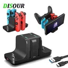 Accessories For Nintend Switch joycon Charger 4 Port controller Charging Dock Station for Switch Holder Charger Switch NS OLED Accessories