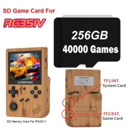 Cartão de memória de acessórios para rg351v System SD Card com PS1 N64 PSP GBA e muitos jogos de emulador SD TF Card para RG351V RK3326 Open Source