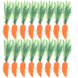 Fiori decorativi 60 pezzi simulati verdure artificiali di carote per verdure da festa modella modella finta casa di casa simulazione