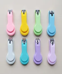 8 färger Creative Cartoon Solid Color Baby Nail Clipper New Cute Nail Care Cutsly Scissors Spädbarn Nagelklippare M26643853181