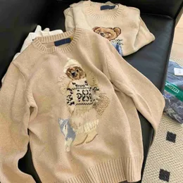 RL Women Knits Bear Sweater Polos Embroidery Embroidery вязаные свитера Long Casual 6651