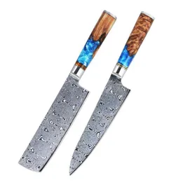 Faca de cozinha de aço inoxidável Cleaver Bosing Fangzuo Chegada 2 Nakiri Japanes Sets Butcher Knifes Sobrevivência Capa Hunting FIS5225599