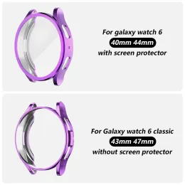 Case for Samsung Galaxy Watch 6 40mm 44mm Screen Protector TPU All-Around Bumper Protective Cover for Watch 6 Classic 43mm 47mm