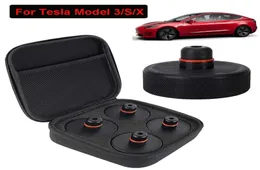 Model3 Tesla 모델 3SX 2021 리프트 포인트 패드 어댑터 패드 도구 섀시 잭 자동차 스타일 액세서리 9970073 용 자동 블랙 고무 잭