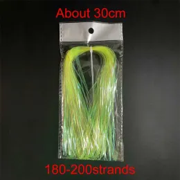 7Color 1Bag Fly Binding Gliss'n Glow Iridescent Blitzmaterialien Forellenmuster 1mm Wellblitzstränge Sitmulierung Fischskala