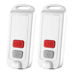 Ringar 2x Personligt larmsäkerhetslarm för kvinnor med SOS LED -ljus 130dB Siren Waterproof Keychain Sound Device för barn äldste