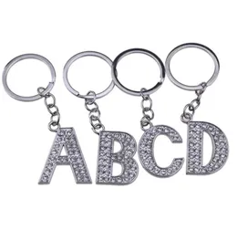 26pcslot AZ 32quot Alloy Alfabet Letter Keyring Full Rhinestone Key Chain DIY Accessories5730479