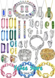 Pendant Necklaces Original 1 1 Trendy Austrian Crystal Mesmera Chroma Luxury Necklace Earrings Bracelet Romantic Jewelry Sets 9717678