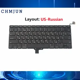 Teclados novos pequenos entradas na Rússia RUS para MacBook Pro 13 "A1278 teclado russo + luz de fundo 20092012 anos