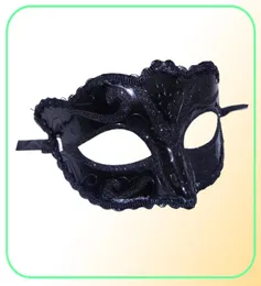 Kadın Kızlar Seksi Siyah Dantel Kenar Venedik Masquerade Hallowmas Mask Maskerade Maskeleri Parlak Glitter Maske Dans Partisi Mask5492099