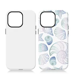 Film di trasferimento di calore 3D 2 in 1 custodie telefoniche personalizzate PC TPU Sublimation Blanks Case di telefono per iPhone 15 14 13 12 Pro Max WJ06