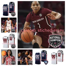 2024 Kobiet Koszykówka Narodowa Mistrzowie Zia Cooke Aliyah Boston South Carolina Gamecocks koszulka Ashlyn Watkins Chloe Kitts Destanni Henderson Custom Jerseys