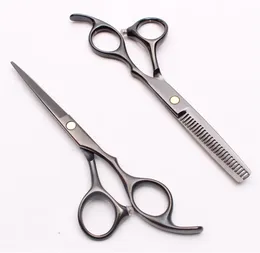 C1005 55quot 440C Customized Logo Black Professional Human Hair Scissors Barber039s Hairdressing Scissors Cutting or Thinnin7732103