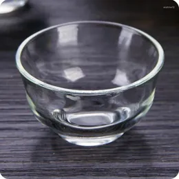 Vinglas med små glas S Tea Cup traditionell rund dryck var transparent 45 ml