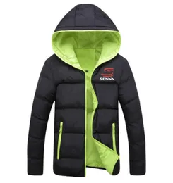 Men039s Down Parkas 2021 Jacket Male Senna Logo Print Custom Made Men Winter Warm Man Zipper Clothes Tops278E4179612