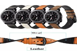Läderrem för Gear S3 Frontier Samsung Galaxy Watch 46mm 42m Huawei Watch GT Strap 22mm Watch Band Correa Armband Belt 20mm C8591903