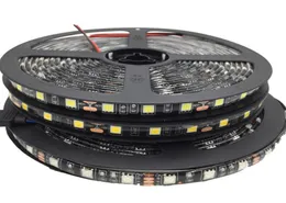 5050 Siyah PCB LED Strip IP65 Su Geçirmez DC12V 60LEDM 5MLOT Beyaz Sıcak Beyaz Kırmızı Yeşil Mavi RGB9738725