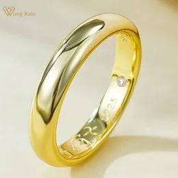 Wong Rain Vintage 18K oro oro placcato 925 sterling argento senza gemma febbre di gemma eleganti coppie doni di gioielli raffinati all'ingrosso 240401