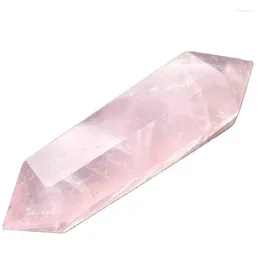 Estatuetas decorativas 50-60mm Natural Rose Quartz Crystal Point Wand Rock Stone Obelisk Healing Reiki