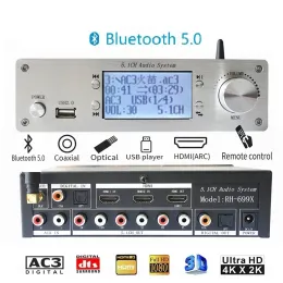 موصلات DTS AC3 5.1 محول وحدة فك ترميز الصوت HDMICIPATIBLE SPDIF COAXIAL OPTICAL PCUSB Soundcard Bluetooth BT 5.0 USB Player
