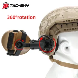 TAC-SKY New ARC Helmet Rail Adapter COMTAC III Tactical Headset with PTT Adapter u94 ptt & Tactical Headset Replacement Headband