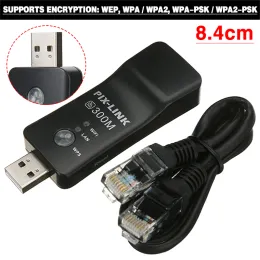 Adaptador Mayitr 1pc Wireless WiFi Repeter Signal amplificador Extender Adaptador de rede USB portátil com cabo Ethernet RJ45 para TV inteligente