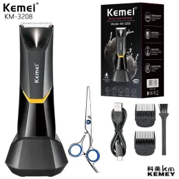 Barbeadores kemei km3208 USB Corpo completo lavável cortador de cerâmica Groína Pussy Electric Men Shaver A Musthave for Sexy and Coquettish Men