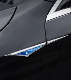 2 peças Metal Tuning Car Body Automobile Porta da frente Adesivos decorativos para Mitsubishi Lancer Evo ex Mirage ASX Pajero Xpander