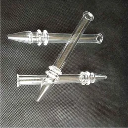 Kvarts rigg stick nagel med 5 tums klara rökrör Filter Tips Tester Straw Tube 12mm OD Glass Water Hookahs Accessories6335942
