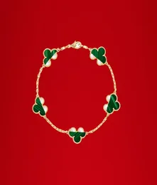 Classic 18k Gold Fourleaf Clover Armband Chain for Women är fashionabla och av högkvalitativ presentförpackning 0013546823