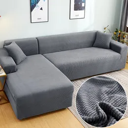 Kalın Elastik Ayarlanabilir Kanepe Kapağı Oturma Odası için Slipcover Streç Jacuqard Koltuk Kapağı 1/2/3/4 Seever Corner Couch Cover