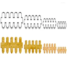 Moldes de cozimento Quatro especificações de desenho animado Construção de protetora pequena plástica de plásticos bolo fondant ferramentas de biscoito cortadores de frutas de sushi