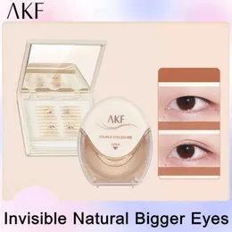 A K F Natural Invisible Double Eyelid Tape Stickers Fiber Instant Eyelid Lift Paste Långvariga Bigger Eyes Beauty Tool 240409