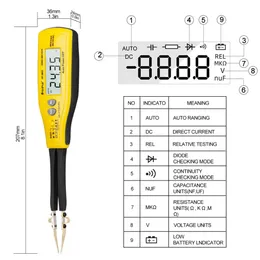 HoldPeak Digital SMD-тестер емкости для измерителя счетчика диода/батарея.