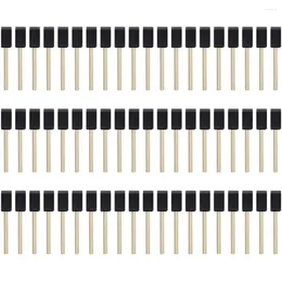 Förvaringspåsar 100st skumborste svamp trähandtag färgborstar 1 tum målning för akryl hantverk