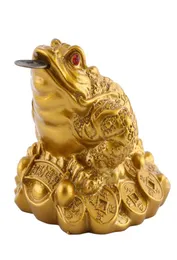 Feng shui toad money fortune wealth wealth cinese golden rana toad monete uffice decorazione di decorazioni da tavolo da tavolo da tavolo da tavolo da tavolo 6683329