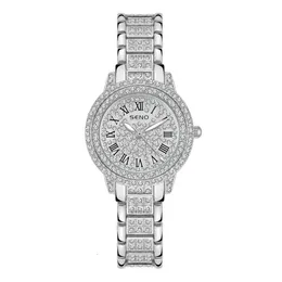 Fashion New Designer orologi Fashion Luxury Star Diamond Set Quartz Acciaio con Temperamento Water-in-the-Dark Women's Watch