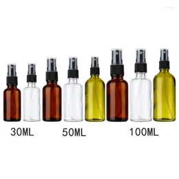 Lagringsflaskor ELECOOL 30 ml/50 ml/100 ml Glass Atomizer EXstenial Oil Liquid Cosmetic Bottle Spray Pulverizador Refillable Portable Lady