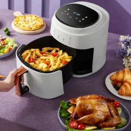 Fryers 900W 110V220V Household 8L Air Fryer No Oil Electric Fryer with Gridiron Intelligent Touch Screen Oven for Whole Chicken