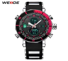 Weide Luxury Brand Analog Sports Digital Numeral Date Men039s Quartz Business Silicone Belt Watch Men Wristwatch lelogio mascul2131592