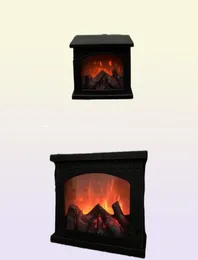 Electric Fireplace Lantern Led Flame Log Effect Rectangle Fire Place For Home Decor Indoor Christmas Ornaments9282128