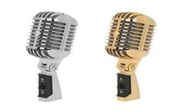 Microfones clássicos de microfone clássico de alta qualidade de alta qualidade, microfones retro microfones dinâmicos para transmitir Vocal Co4133034