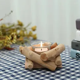 Candle Holders Minimalist Modern Wooden Collectibles Desktop Decoration Wedding Gift Company Features Holder