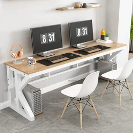 현대 간단한 게임 데스크 노트북 데스크탑 더블 컴퓨터 책상 홈 직사각형 사무실 책상 침실 연구 테이블 게이머 PC 테이블