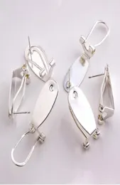 女性向けのタイディアンシルバーの爪のイヤリングポストビーズズワークイヤリングジュエリー50個を作成する/lot18384345