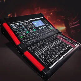 Mixer paulkitson d16 mixagem digital profissional de 16 canais DJ Mixer de equipamento DJ Pro Audio Stage Digital Mixer Audio Recor Equipamento