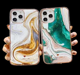 Glitter Gradient Marble Texture Phone Cases For iPhone 14 13 11 12 11Pro Max XR XS Max X 7 8 Plus 11Pro 12 Shockproof Bumper Back 1666713