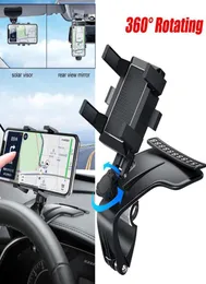 حامل الهاتف المحمول متعدد الوظائف للسيارة 360 درجة تدوير GPS لقوس السيارة للسيارات Sun Visor Rearview Mirror Computer ZJ072984709